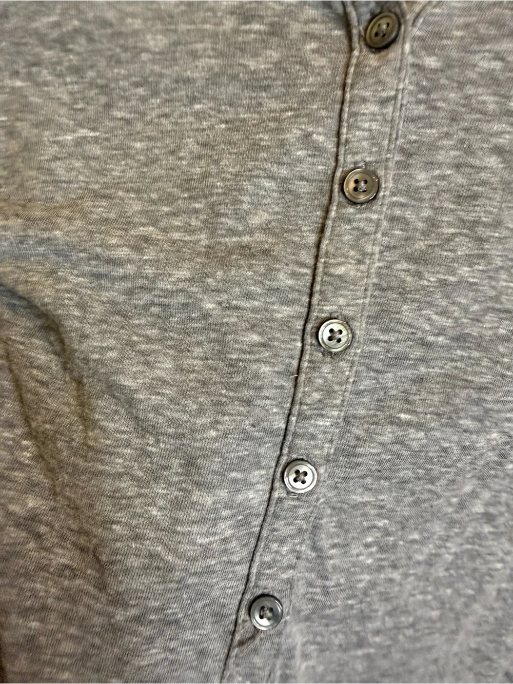 J. Crew Gray Long-Sleeve Henley Top